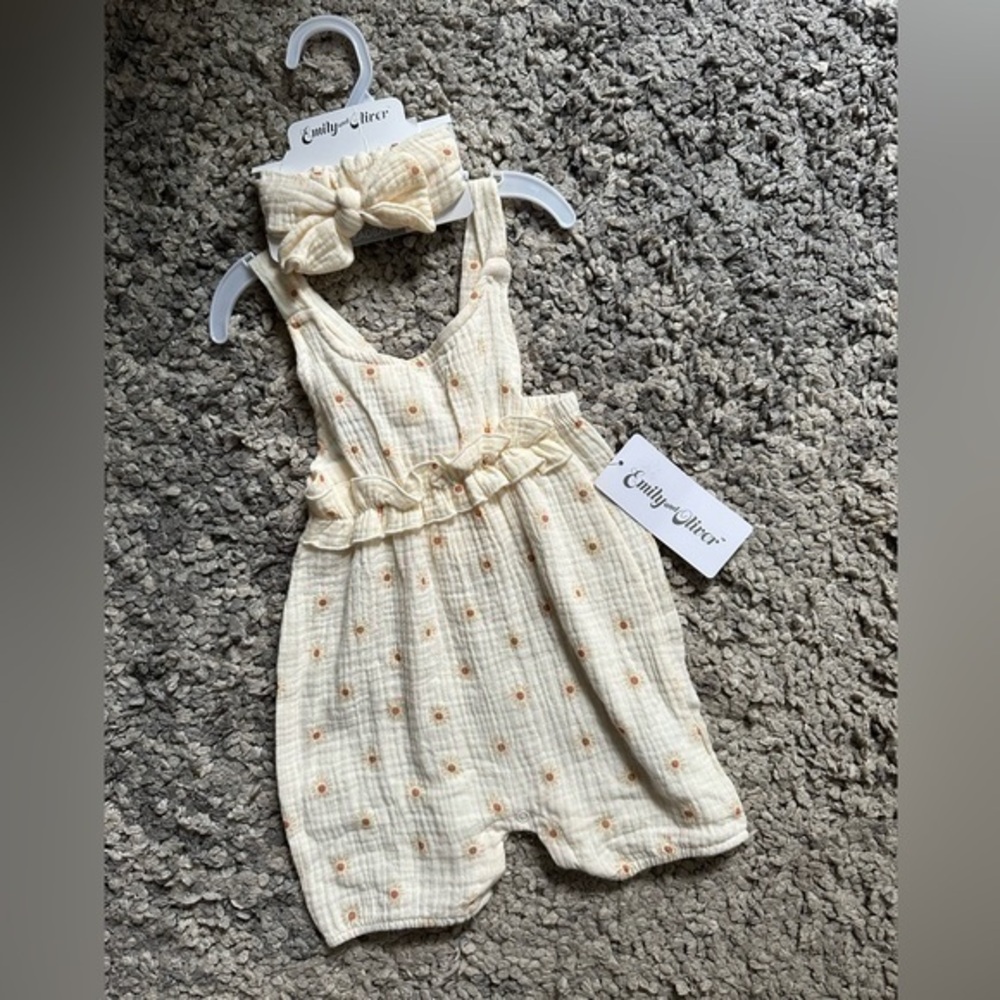 Emily and Oliver babygirl romper
